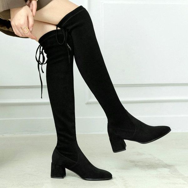 boots elegant shoes woman 2021 winter high heels over the knee for women office lady working long size 41 42 43, Black
boots elegant shoes woman 2021 winter high heels over the knee for women office lady working long size 41 42 43, Black
