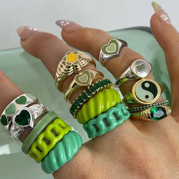 chunky colorful love heart yin yang rings for women girl gold silver color drip metal finger matching ring trendy party jewelry
chunky colorful love heart yin yang rings for women girl gold silver color drip metal finger matching ring trendy party jewelry