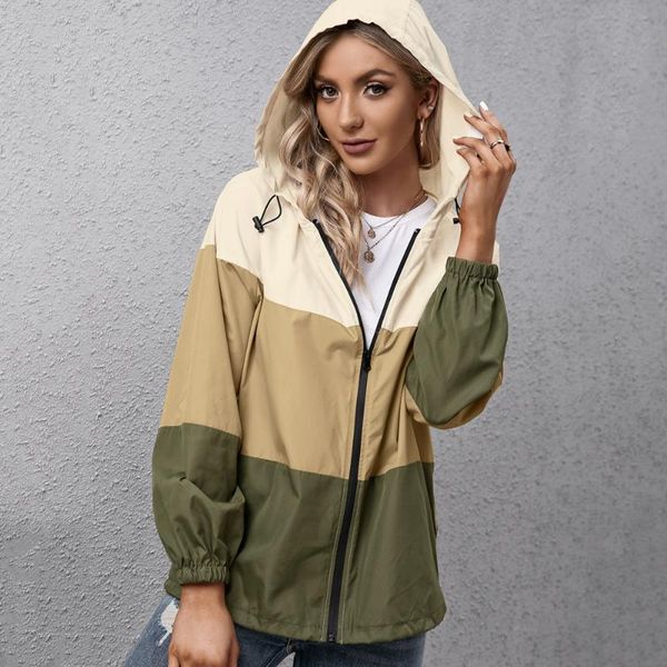 women's jackets autumn women color patchwork water proof jacket casual zipper pocket hooded outdoor climbing raincoat fall coats, Black;brown
women's jackets autumn women color patchwork water proof jacket casual zipper pocket hooded outdoor climbing raincoat fall coats, Black;brown
