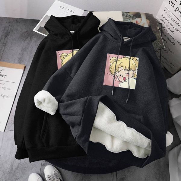 women's hoodies & sweatshirts qcashmere thickened sweater style loose korean winter spring and autumn tide ins hoodie cc92, Black
women's hoodies & sweatshirts qcashmere thickened sweater style loose korean winter spring and autumn tide ins hoodie cc92, Black