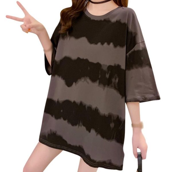 womens summe short-sleeved t-shirt female summer loose student simple striped printing half-sleeved women's, White
womens summe short-sleeved t-shirt female summer loose student simple striped printing half-sleeved women's, White
