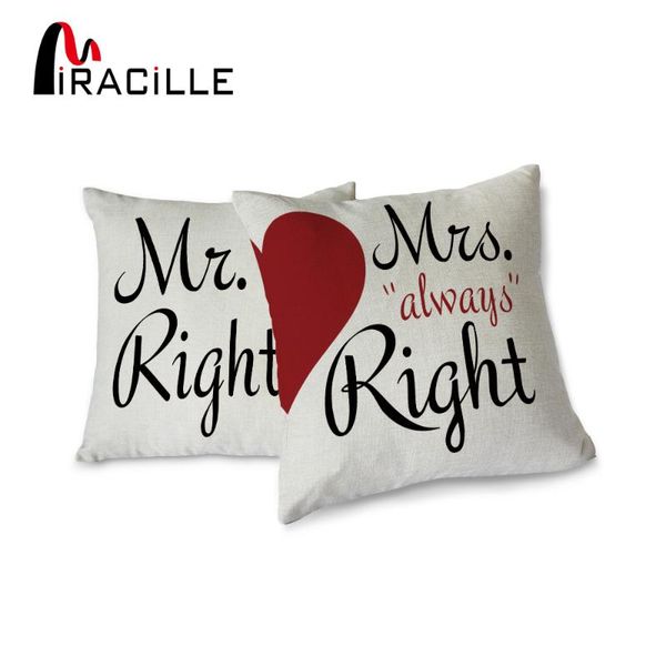 miracille 2 pieces cotton linen decorative mr right and mrs always love heart couple home throw pillowcase cushion cover cushion/decorative
miracille 2 pieces cotton linen decorative mr right and mrs always love heart couple home throw pillowcase cushion cover cushion/decorative