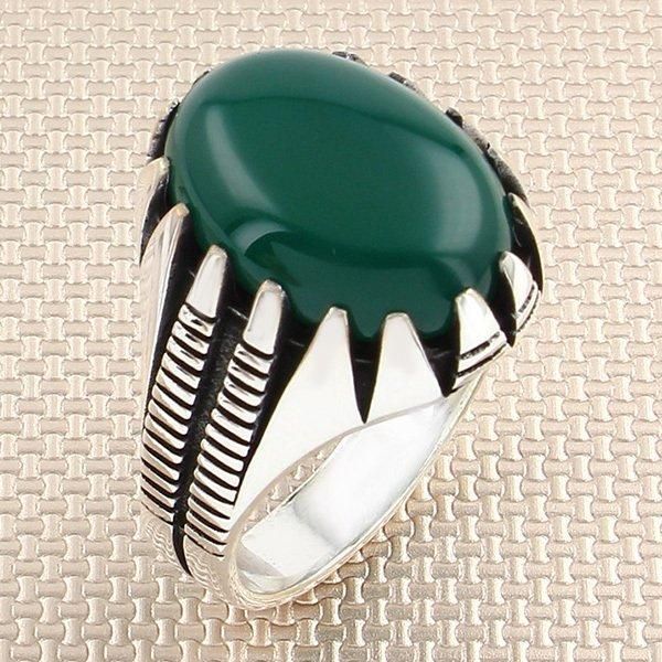 cluster rings dished oval green agate stone men silver ring with symmetrical motif made in turkey solid 925 sterling, Golden;silver
cluster rings dished oval green agate stone men silver ring with symmetrical motif made in turkey solid 925 sterling, Golden;silver