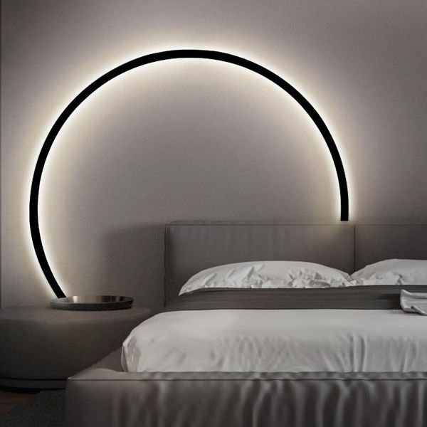 wall lamps designer ring led light minimalist lamp living room decoration atmosphere lights nordic decor lighting with plug 
wall lamps designer ring led light minimalist lamp living room decoration atmosphere lights nordic decor lighting with plug