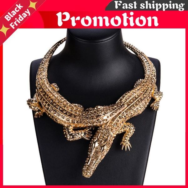 pendant necklaces design exaggerated punk full rhinestone crocodile necklace for women fashion trend statement collar bijoux, Silver
pendant necklaces design exaggerated punk full rhinestone crocodile necklace for women fashion trend statement collar bijoux, Silver