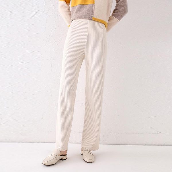 adishree 2021 women winter cashmere pants autumn loose knitted pencil warm female elastic waist mid solid women's & capris, Black;white
adishree 2021 women winter cashmere pants autumn loose knitted pencil warm female elastic waist mid solid women's & capris, Black;white