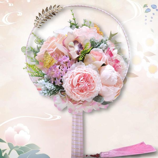decorative flowers & wreaths chinese style bridal flower bouquet artificial wedding bouquets bride hand fan pink red peony ramos de novia
decorative flowers & wreaths chinese style bridal flower bouquet artificial wedding bouquets bride hand fan pink red peony ramos de novia