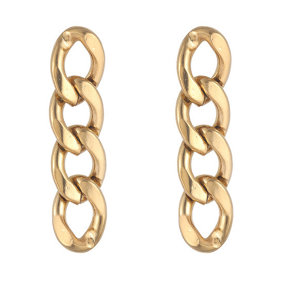 stud 316l stainless steel titanium thick chain long earrings female simple niche temperament cold wind ear jewelry no fade, Golden;silver
stud 316l stainless steel titanium thick chain long earrings female simple niche temperament cold wind ear jewelry no fade, Golden;silver