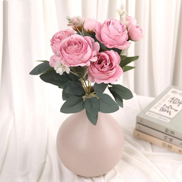 decorative flowers & wreaths 1 bouquet artificial peony tea rose camellia silk fake flower flores for diy home garden wedding decoration
decorative flowers & wreaths 1 bouquet artificial peony tea rose camellia silk fake flower flores for diy home garden wedding decoration