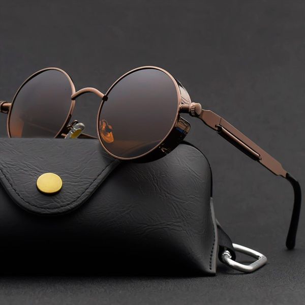 classic gothic steampunk sunglasses women brand designer vintage round metal frame sun glasses female male uv400, White;black
classic gothic steampunk sunglasses women brand designer vintage round metal frame sun glasses female male uv400, White;black
