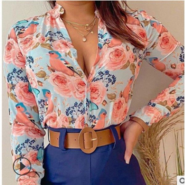 women's floral theme blouse shirt floral graphic button print shirt collar casual streetwear blue blushing pink black 80n8#, White
women's floral theme blouse shirt floral graphic button print shirt collar casual streetwear blue blushing pink black 80n8#, White