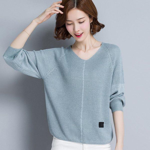 women's sweaters spring v-neck long-sleeved sweater female loose casual solid color breathable striped knitted women pullover 2021 summ, White;black
women's sweaters spring v-neck long-sleeved sweater female loose casual solid color breathable striped knitted women pullover 2021 summ, White;black