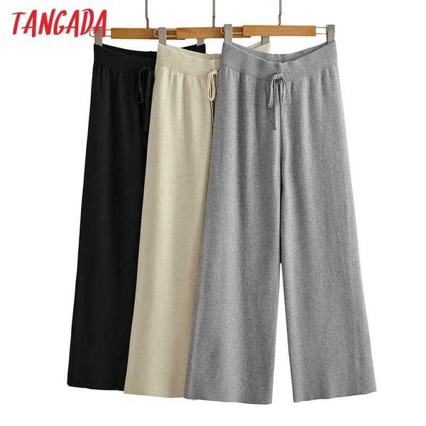 tangada autumn winter fashion women solid wide leg pants trousers warm waist strethy casual knit pants pantalon lk4 210609, Black;white
tangada autumn winter fashion women solid wide leg pants trousers warm waist strethy casual knit pants pantalon lk4 210609, Black;white