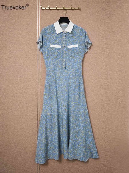 truevoker summer runway fashion silk holiday dres short sleeve blue floral print mid calf mujer robe picnic casual 210602, Black;gray
truevoker summer runway fashion silk holiday dres short sleeve blue floral print mid calf mujer robe picnic casual 210602, Black;gray
