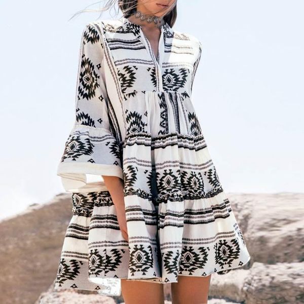 loose bohemian beach dress printing sundress swim wear plus size cover blouse women summer autumn long-sleeved women's swimwear, White;black
loose bohemian beach dress printing sundress swim wear plus size cover blouse women summer autumn long-sleeved women's swimwear, White;black