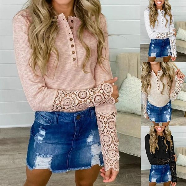 women's sweaters casual women autumn solid color hollowing out button lace basis blouse 2021 female office pink thread long sleeve, White;black
women's sweaters casual women autumn solid color hollowing out button lace basis blouse 2021 female office pink thread long sleeve, White;black