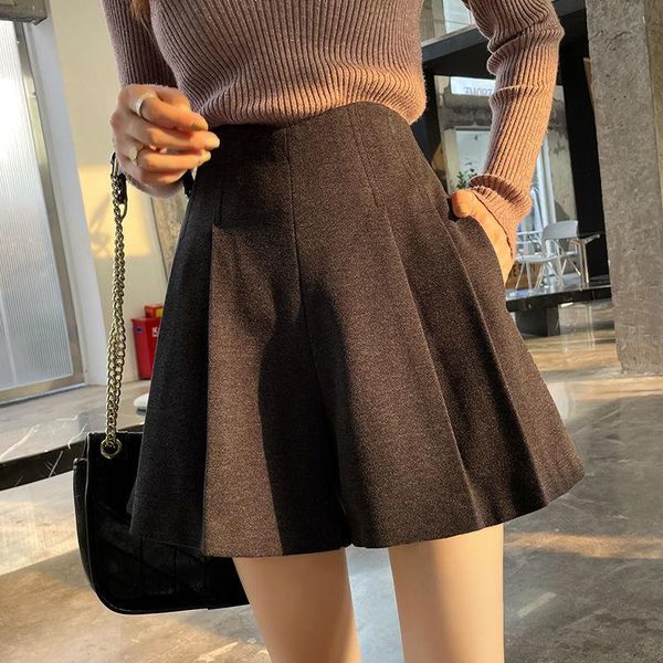women's shorts woolen autumn winter female slim wide leg ladies casual comfortable elegant trousers a61, White;black
women's shorts woolen autumn winter female slim wide leg ladies casual comfortable elegant trousers a61, White;black