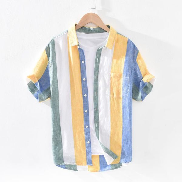 men's casual shirts 2021 italy style suehaiwe's brand linen shirt men short-sleeved for camisa chemise mens clothing, White;black
men's casual shirts 2021 italy style suehaiwe's brand linen shirt men short-sleeved for camisa chemise mens clothing, White;black