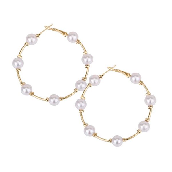 hoop & huggie hgflyxu gold color imitation pearls earrings for women 50mm circle beads ear fashion jewelry 2021 pearl, Golden;silver
hoop & huggie hgflyxu gold color imitation pearls earrings for women 50mm circle beads ear fashion jewelry 2021 pearl, Golden;silver