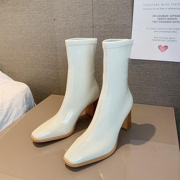 boots 2021 autumn and winter womens mid calf square head high heels fashion booties women's white for ladies, Black
boots 2021 autumn and winter womens mid calf square head high heels fashion booties women's white for ladies, Black