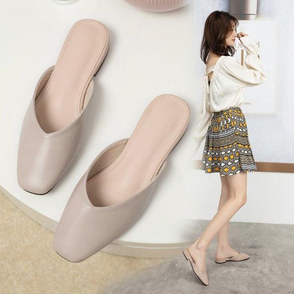 women square toe slippers low heel outdoor ladies flat slides mules shoes casual loafer summer, Black
women square toe slippers low heel outdoor ladies flat slides mules shoes casual loafer summer, Black