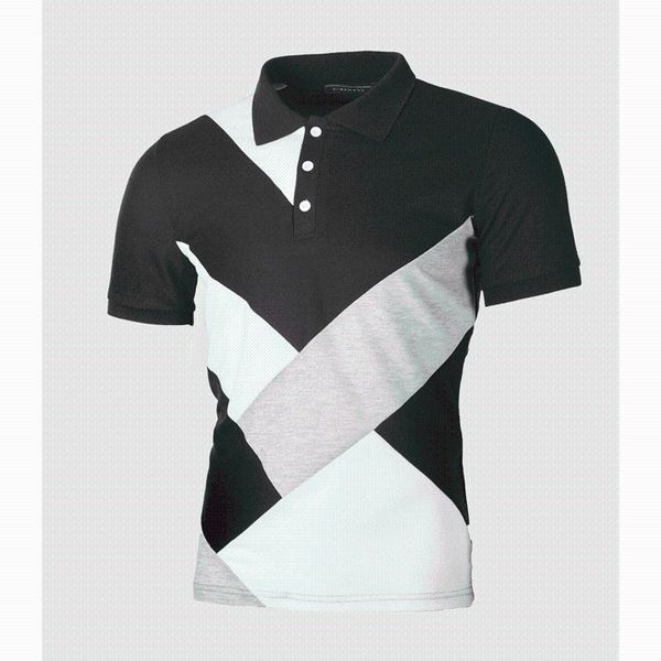 men's polos shirts casual short sleeve patchwork shirt men fashion business clothing thin summer tee plus size, White;black
men's polos shirts casual short sleeve patchwork shirt men fashion business clothing thin summer tee plus size, White;black