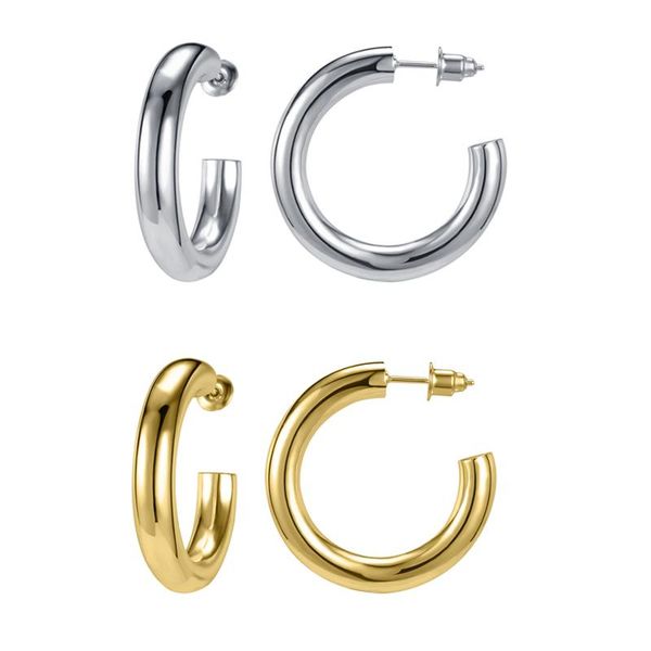 hoop & huggie zemo stainless steel earrings for women girls korean round circle gold sliver plated classic ear piercing jewelry, Golden;silver
hoop & huggie zemo stainless steel earrings for women girls korean round circle gold sliver plated classic ear piercing jewelry, Golden;silver