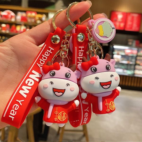 2021 fashion keychain creative new year's year of the doll key chain pendant lovers student personality zodiac ox schoolbag hanging gif, Silver
2021 fashion keychain creative new year's year of the doll key chain pendant lovers student personality zodiac ox schoolbag hanging gif, Silver