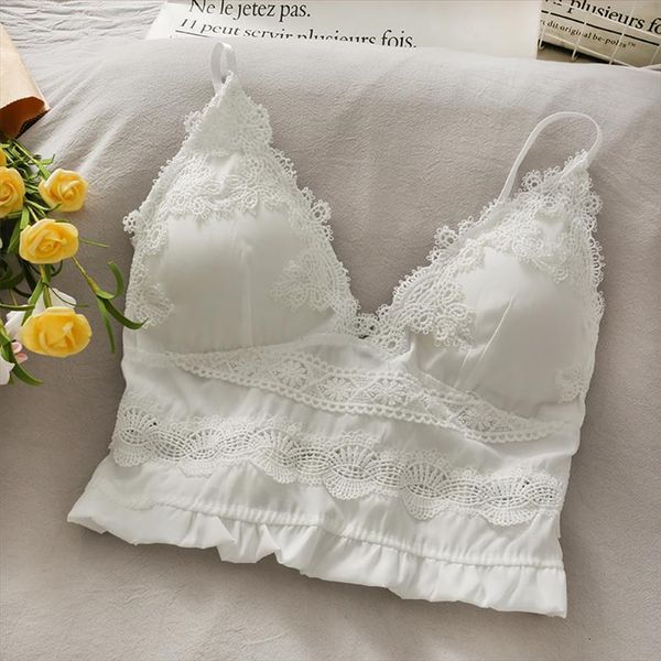 crop backless bandage womens tanks v neck lace spaghetti strap ruffles short bra tank, White
crop backless bandage womens tanks v neck lace spaghetti strap ruffles short bra tank, White