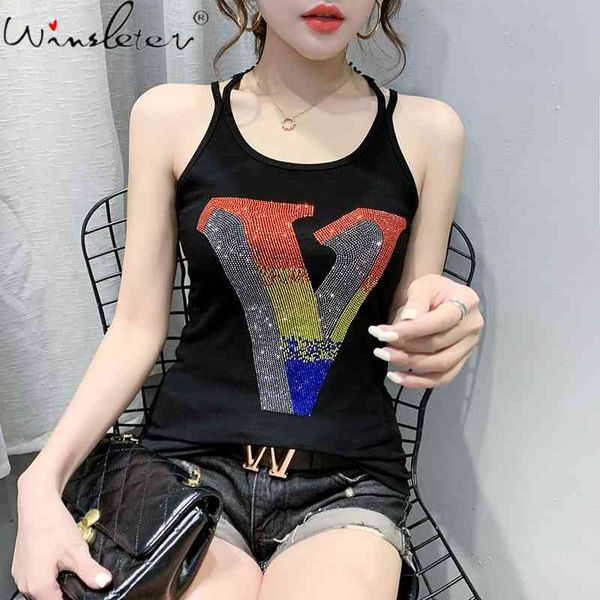 women's tanks & camis summer korean clothes shiny diamonds letter women all match mesh ropa mujer sleeveless bottoming sh, White
women's tanks & camis summer korean clothes shiny diamonds letter women all match mesh ropa mujer sleeveless bottoming sh, White