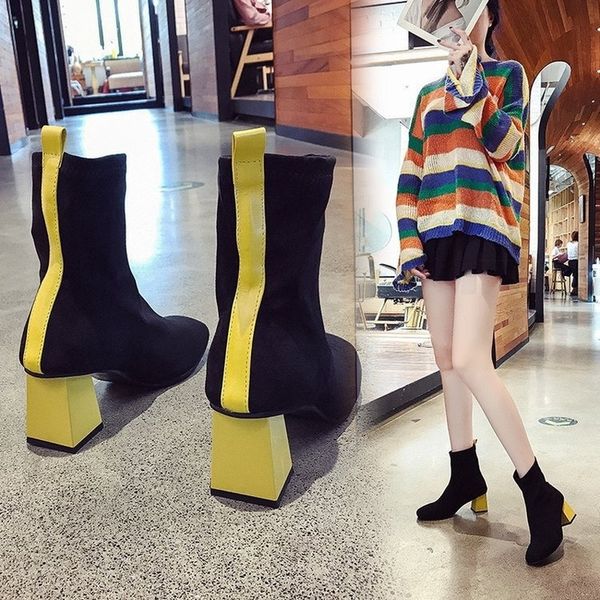 boots women's comfortable ankle boots, martin high heels korean for autumn and winter, cus6, Black
boots women's comfortable ankle boots, martin high heels korean for autumn and winter, cus6, Black