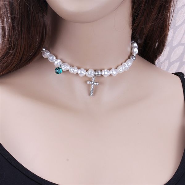 japan and south korea ins net red temperament versatile shaped pearl cross necklace niche design trendy brand clavicle chain, Silver
japan and south korea ins net red temperament versatile shaped pearl cross necklace niche design trendy brand clavicle chain, Silver