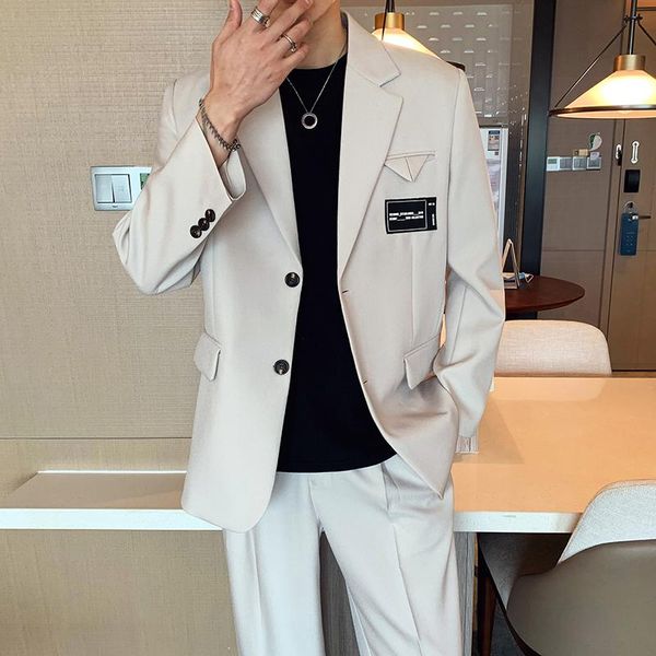 men's suits & blazers male business office dress trendy suit jacket men korean streetwear fashion loose casual blazer coat man, White;black
men's suits & blazers male business office dress trendy suit jacket men korean streetwear fashion loose casual blazer coat man, White;black