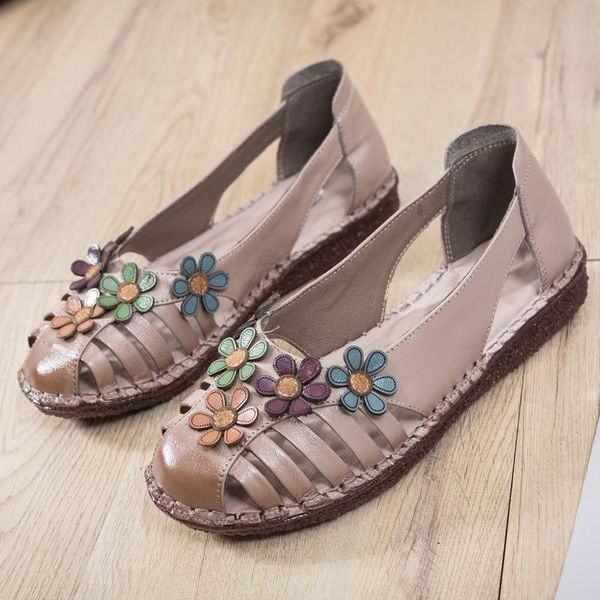 sandals zimnafr 2021 women summer ethnic-style genuine leather mom flower low-cut soft bottom flat, Black
sandals zimnafr 2021 women summer ethnic-style genuine leather mom flower low-cut soft bottom flat, Black