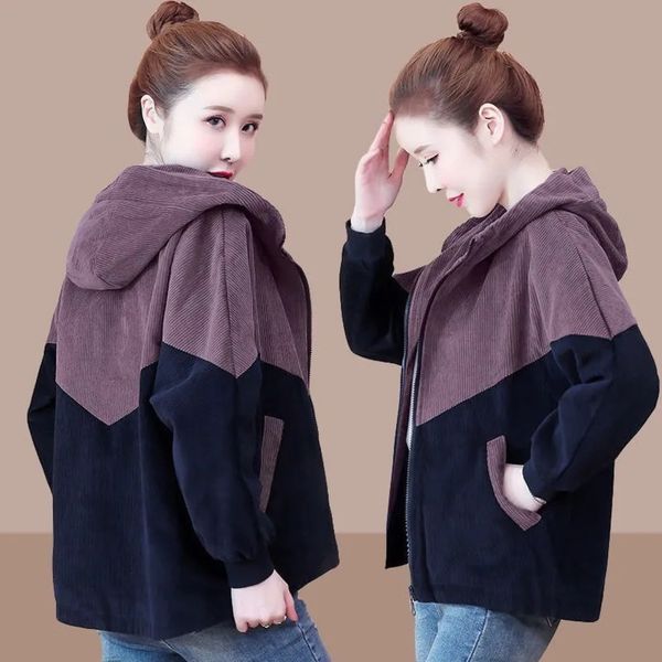 corduroy short coat korean loose spring and autumn drs 2021 new fashion versatile women's et trend, Black;brown
corduroy short coat korean loose spring and autumn drs 2021 new fashion versatile women's et trend, Black;brown