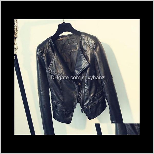 faux fur outerwear & coats clothing apparel drop delivery 2021 spring autumn slim korean pu washed small jacket european and american womens, Black
faux fur outerwear & coats clothing apparel drop delivery 2021 spring autumn slim korean pu washed small jacket european and american womens, Black
