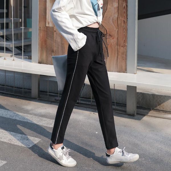 women's pants & capris side striped sweatpants women casual elastic waist sportswear loose sporting, Black;white
women's pants & capris side striped sweatpants women casual elastic waist sportswear loose sporting, Black;white