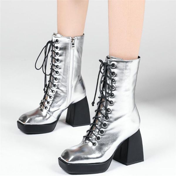 boots lace up casual shoes women genuine leather chunky high heels motorcycle female square toe platform pumps, Black
boots lace up casual shoes women genuine leather chunky high heels motorcycle female square toe platform pumps, Black