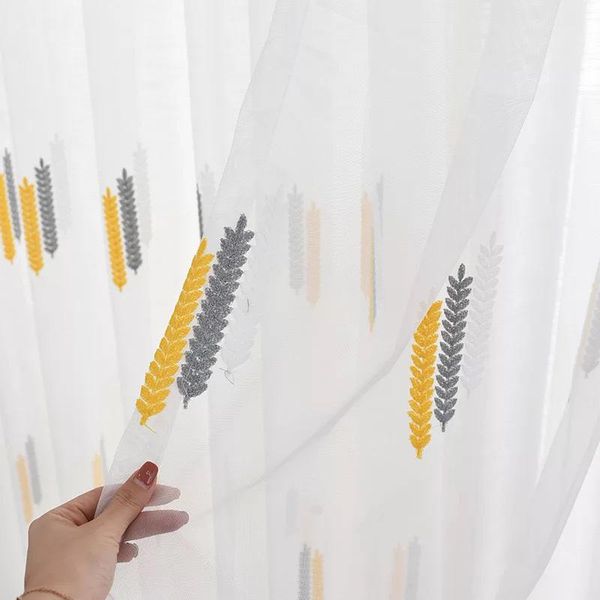 curtain & drapes versatile white for bedroom living room balcony children's sunshade wheat screen