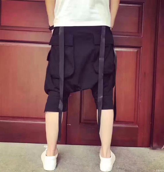 27-44 2021 men's clothing gd hair stylist fashion seven point sag harem pants plus size singer costumes, Black
27-44 2021 men's clothing gd hair stylist fashion seven point sag harem pants plus size singer costumes, Black