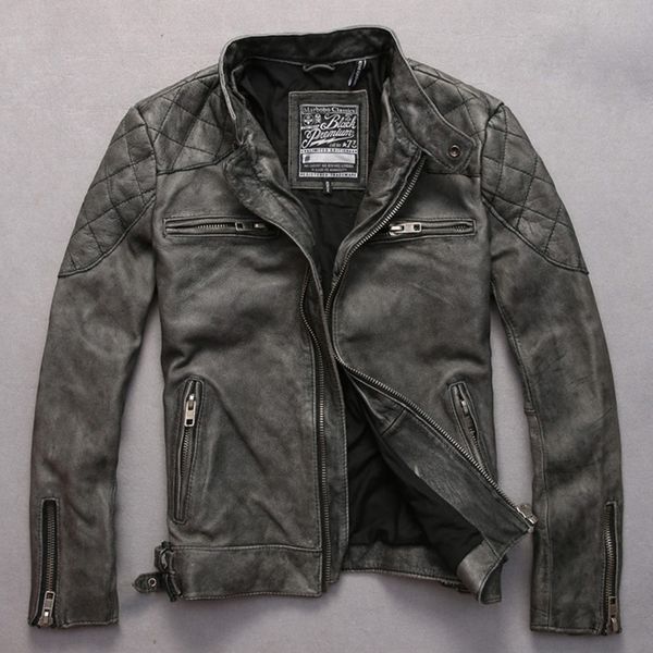 2015 arrivals david beckham same stye real men vintage cowskin fashion motorcycle jacket male leather coats, Black
2015 arrivals david beckham same stye real men vintage cowskin fashion motorcycle jacket male leather coats, Black