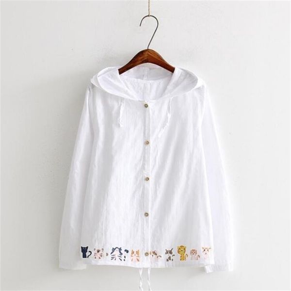 women summer thin jacket casual long sleeve hooded single breasted harajuku short coats korean style cute cat jackets 210525, Black;brown
women summer thin jacket casual long sleeve hooded single breasted harajuku short coats korean style cute cat jackets 210525, Black;brown