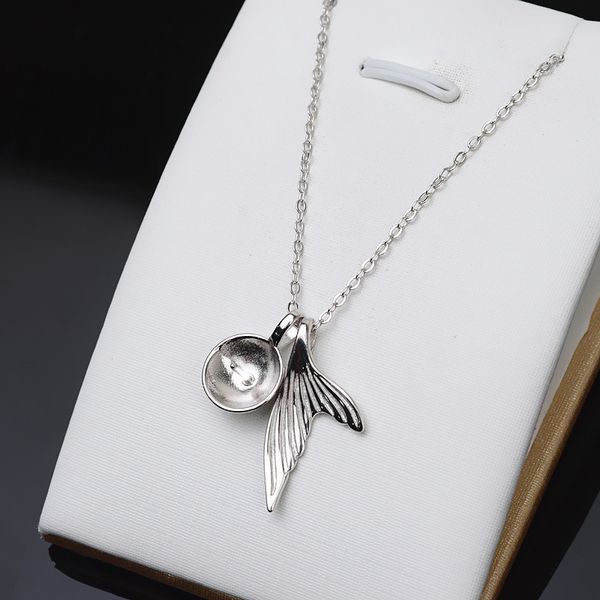 handmade s925 silver fish tail mermaid princess female necklace set chain diy pearl pendant accessories 322
handmade s925 silver fish tail mermaid princess female necklace set chain diy pearl pendant accessories 322