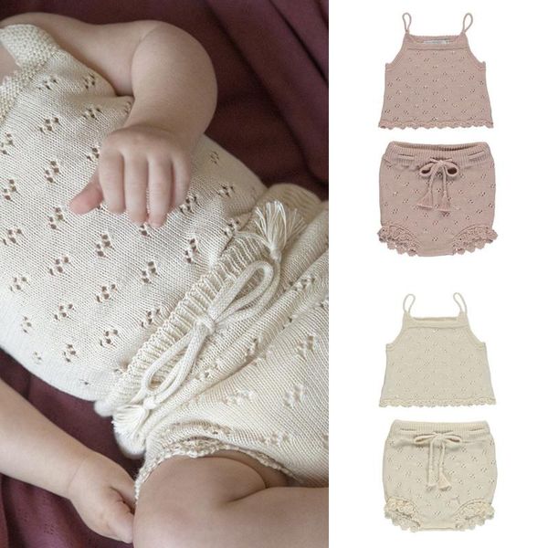 clothing sets in stock 2021 toddler baby girls suit hollow sling summer thin knitted shorts cotton cute kids girl, White
clothing sets in stock 2021 toddler baby girls suit hollow sling summer thin knitted shorts cotton cute kids girl, White