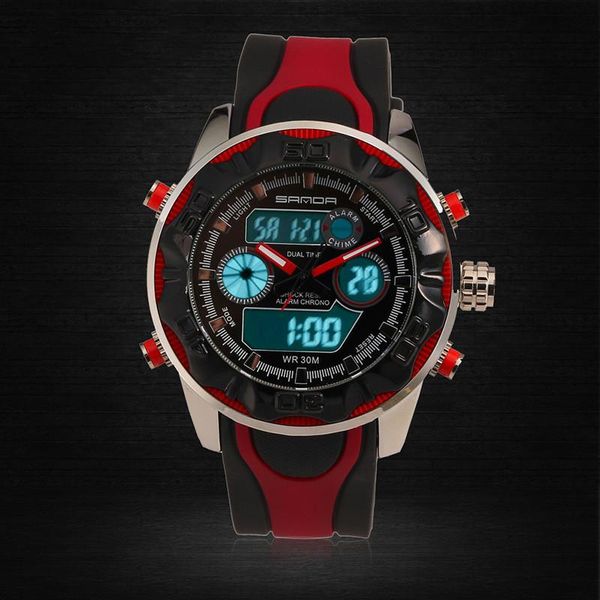 three table pin double display cold light electronic watch waterproof outdoors mountaineering shockproof leisure time wristwatches, Slivery;brown
three table pin double display cold light electronic watch waterproof outdoors mountaineering shockproof leisure time wristwatches, Slivery;brown