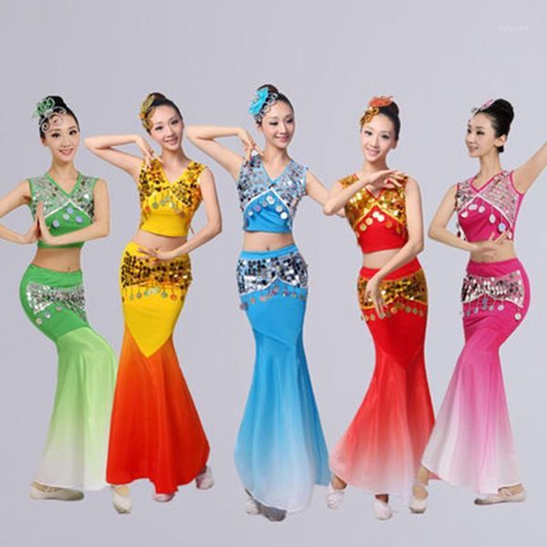 stage wear style woman belly dance sequins peacock tarts tail dresses lady performance costumes 5 colors, Black;red
stage wear style woman belly dance sequins peacock tarts tail dresses lady performance costumes 5 colors, Black;red