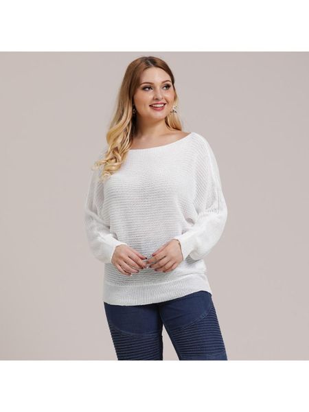 women's sweaters women plus size batwing long sleeve sweater o-neck knit solid loose jumper 2xpd, White;black
women's sweaters women plus size batwing long sleeve sweater o-neck knit solid loose jumper 2xpd, White;black
