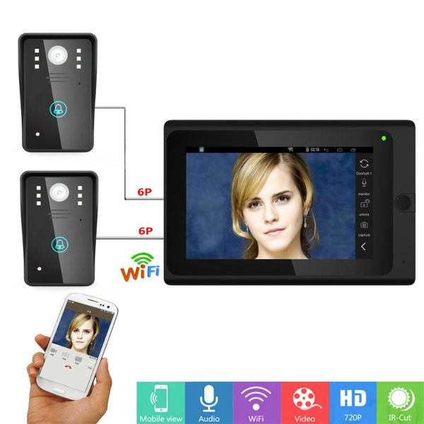 video door phones 7inch wired / wireless wifi ip phone doorbell intercom entry system with 2 x 1000tvl camera night vision,suppor
video door phones 7inch wired / wireless wifi ip phone doorbell intercom entry system with 2 x 1000tvl camera night vision,suppor