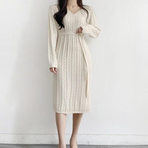 casual dresses runway fall winter korean women's twist split sweater knitted dress streetwear warm knit lace up slim vestido robe, Black;gray
casual dresses runway fall winter korean women's twist split sweater knitted dress streetwear warm knit lace up slim vestido robe, Black;gray