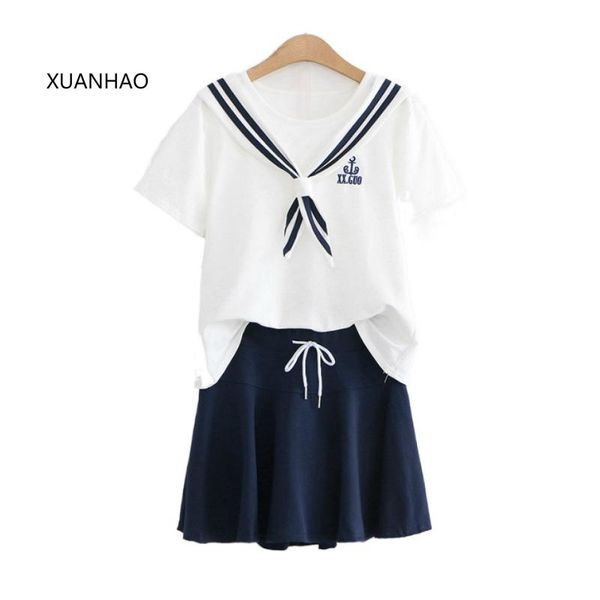 women two piece sets and skirts cartoon embroidery lace up t sirts hight waist mini pleated skirt 2021 dress, White
women two piece sets and skirts cartoon embroidery lace up t sirts hight waist mini pleated skirt 2021 dress, White